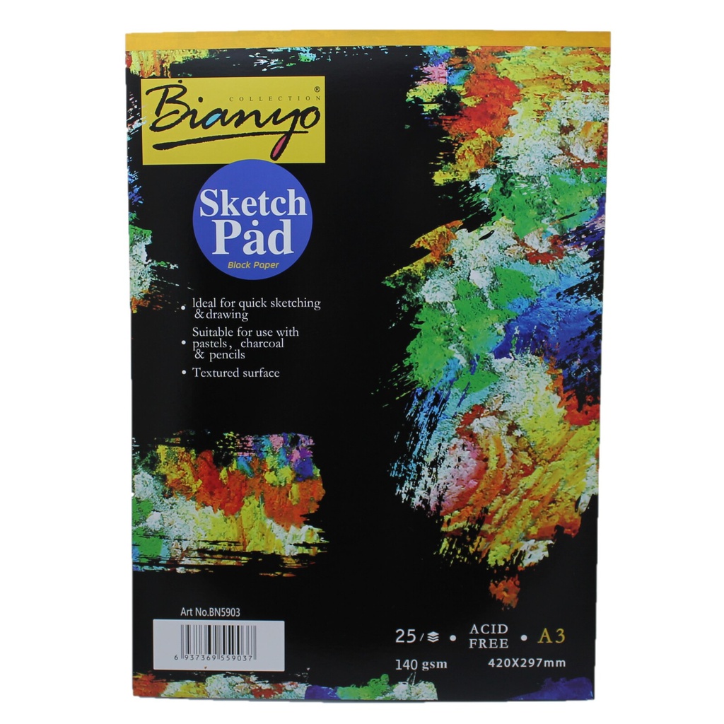 BST291-A3 كراسة رسم اسود