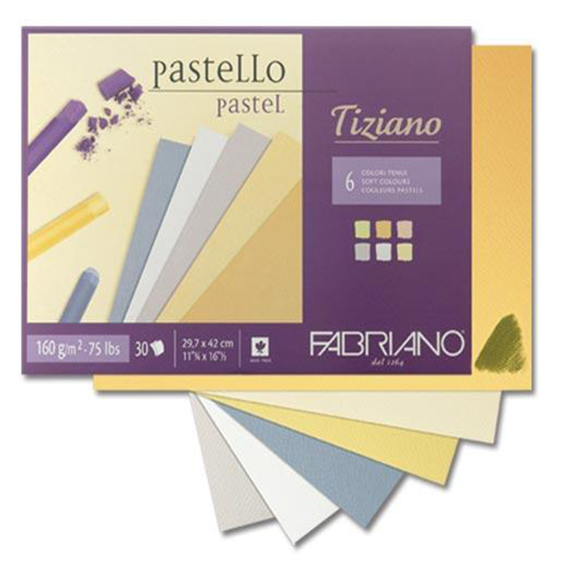 كراسة باستيل 160 جرام 30 ورقة 6 لون FABRIANO