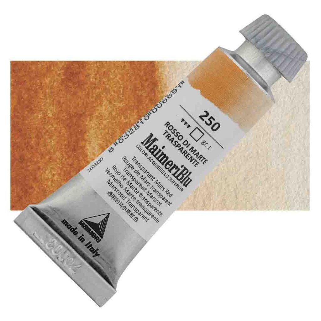 Maimeri Blu Artist Watercolor - Transparent Mars Red, 12 ml Tube