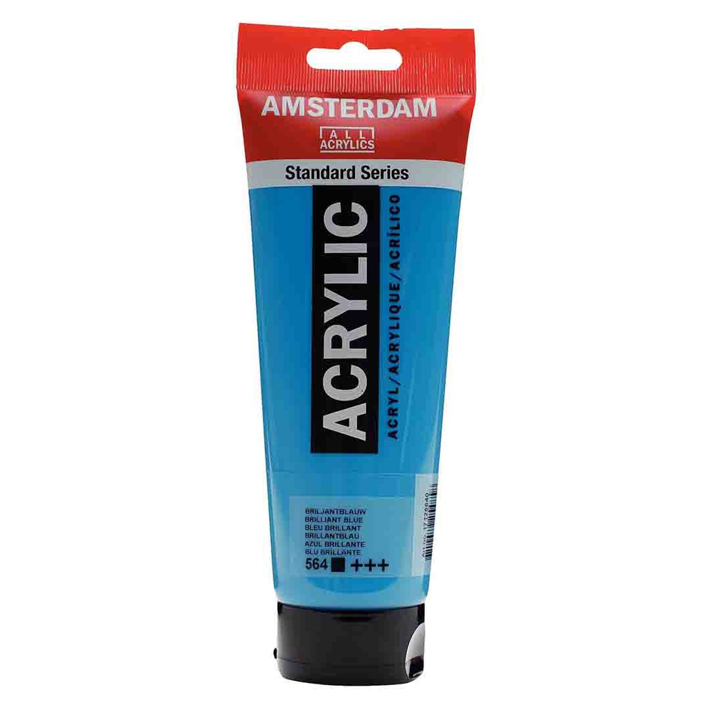 الوان اكريلك عالية الجودة والتماسك ساطعة من شركة امستردام الهولندية 250 مل BRILLIANT BLUE