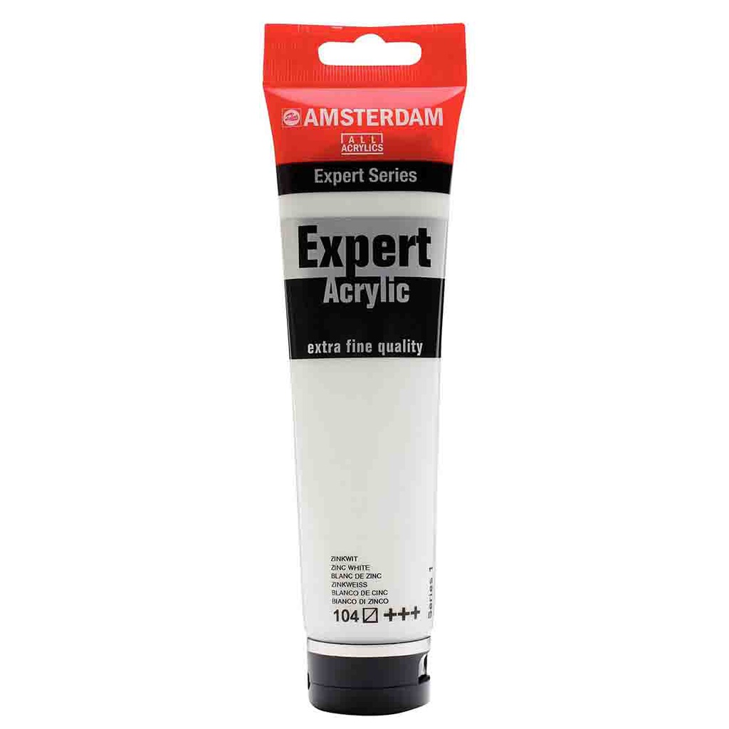 الوان اكريلك الخبراء ماركة امستردام اكسبرت الهولندية عالية الجودة والمعان والتماسك للمحترفين 150 مل ZINC WHITE