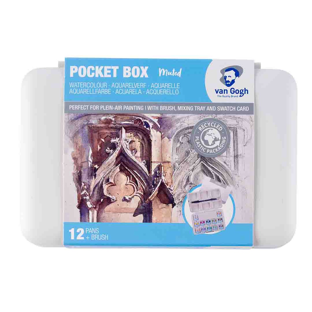الوان مائية عبوة الجيب المثالية من فان جوخ pans Muted colors
