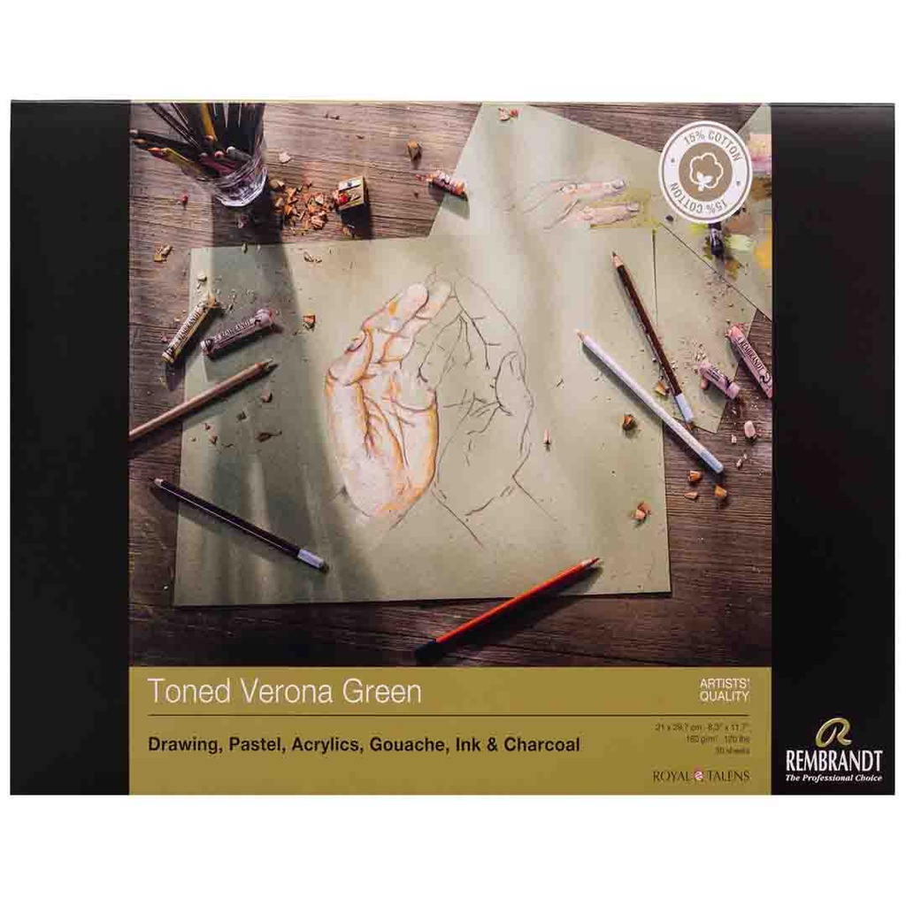 Rembrandt  sketch book .VERONA GRN.A4 FSC MIX