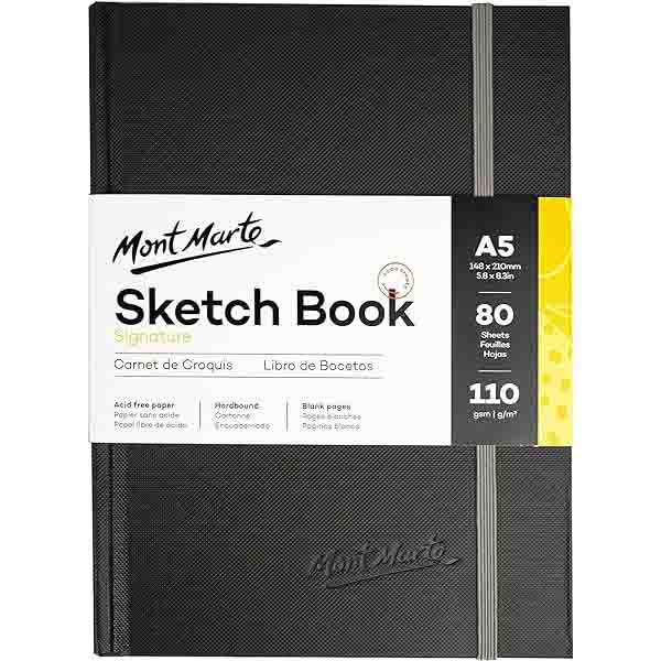 Mont Marte Hardbound Sketch Book 110gsm A5