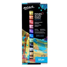 [PMMT1236] Mont Marte Metallic Acrylic Paint Set 12pc x 36ml