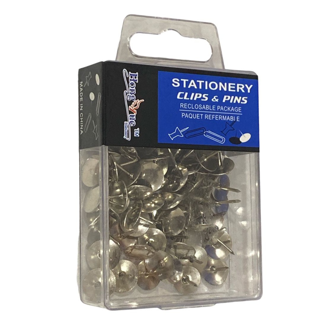 دبوس ضغط لون فضي