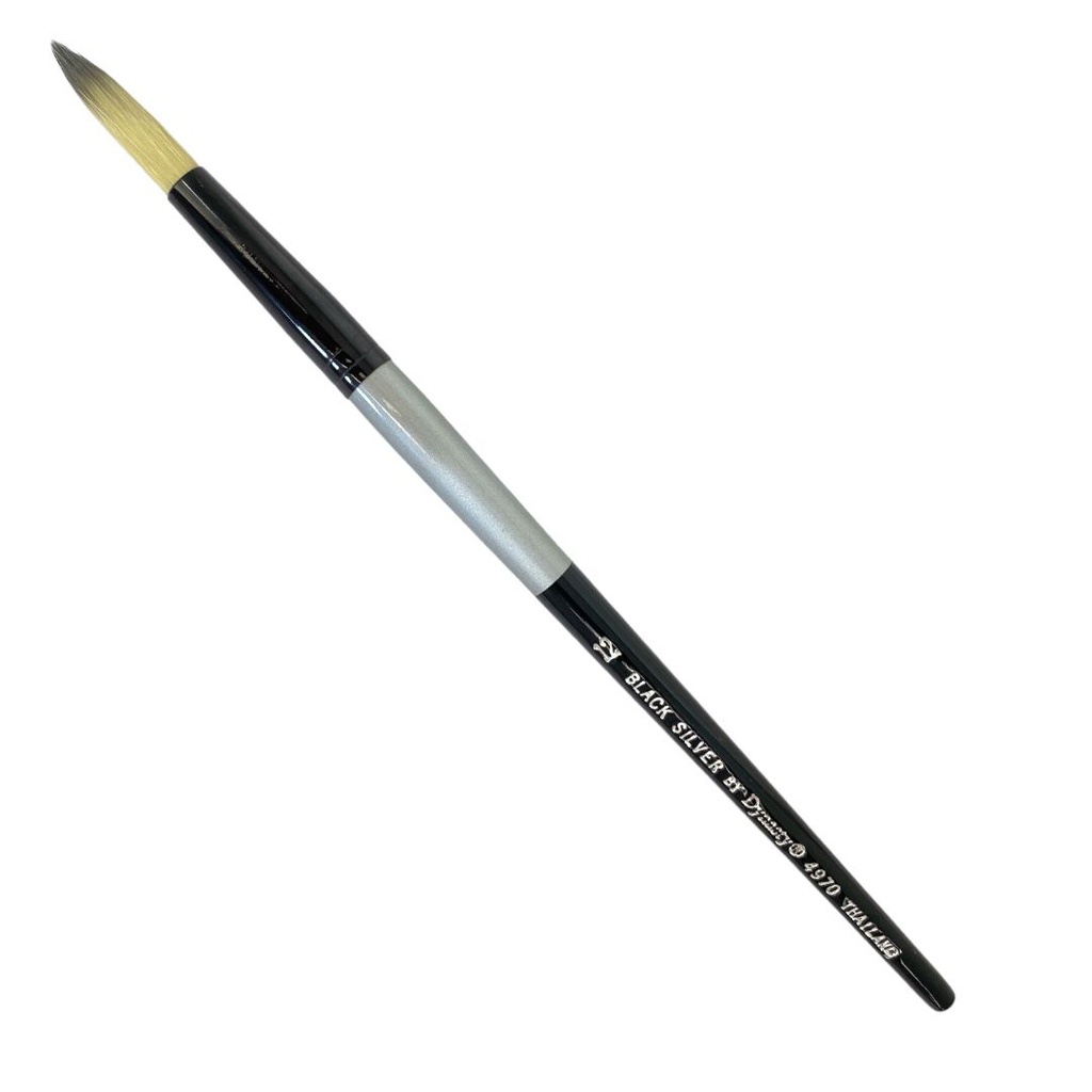 فرشاة داينستي بلاك سيلفر شعر طويل - دائرية مقاس 12