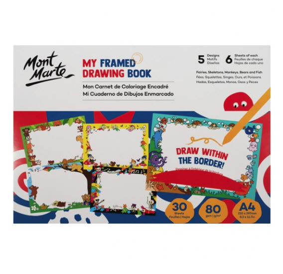 كراسة رسم ايطار ملون مونت مارت مقاس A4
