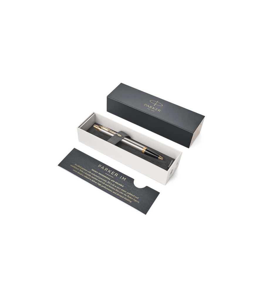 قلم باركر اي ام برشد ميتال جاف حواف مذهب PARKER
