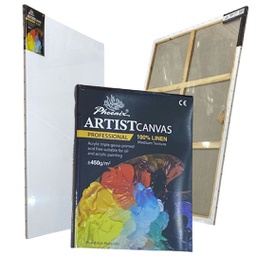 [P5318NS] لوحة رسم كانفس 100% كتان فونيكس اطار خشبي سماكة 4/3" تدبيس من الجنب مقاس 100*100 سم سماكة قماش 450 جرام للمحترفين