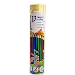 [185MD12] STAEDTLER SET OF 12 PENCIL COLORS IN METAL ROUND TIN