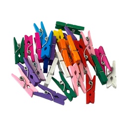 [BQ-8267] مشبك خشبي ملون صغير