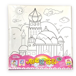 [NO-2667-2] لوحة رسم كانفس تلوين للاطفال رسومات مختلفة 30*30