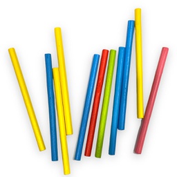 [S123] اعواد خشب مدور ملونة BST