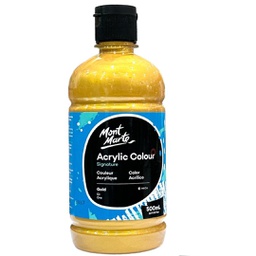 [MSCH5023] Mont Marte Acrylic Colour 500ml bottle - Gold
