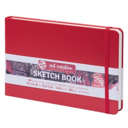 [9314205M] ART CREATION SKETCHBOOK RED 21X15 140G