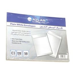 [1201612P50-PW] ظرف ابيض اطلس 12* 16 عبوة 50