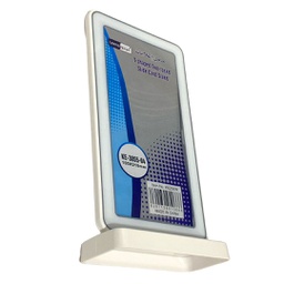 [K6292W] حامل اعلانات شفاف ابيض لينو مقاس 105*210 ملي