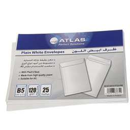 [AS-E120107P25-PW] PLAIN WHITE ENVELOP  ATLAS 10*7INCH ATLAS