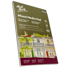 [MSB0140] Mont Marte Mixed Media Pad 300gsm A4 15 Sheets