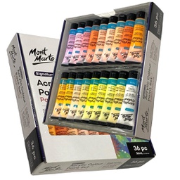 [MSCP3636] MONT-MARTE Acrylic Colour Pastel Colours 36pc x 36ml
