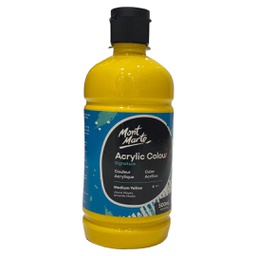 [MSCH5020] MONT-MARTE Acrylic Colour 500ml bottle - Medium Yellow