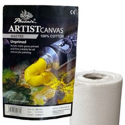 [M6019U] CANVAS ROLL 100% 350g NATURAL COTTON UNPRIMED 2.1X10