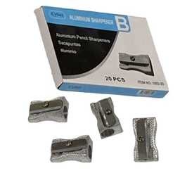 [SHA-A1005-20] ALUMINUM SHARPENER 20PCS/PKT  ONE HOLE