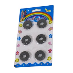 [B1066] مغناطيس دائري اسود 6 حبة