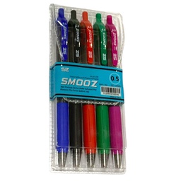 [SZ-145651] سموز طقم قلم حبر جل 5 لون مقاس 0.5 مل