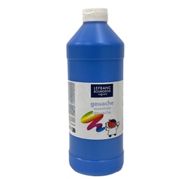[188518] Lefranc &amp; Bourgeois education gouache liquide 1 liter bottle PRIMARY BLUE