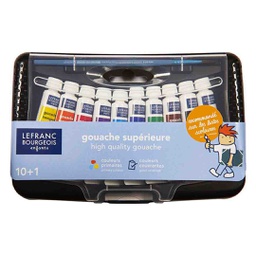 [807562] Lefranc Bourgeois EDUCATION GOUACHE 10X10ML CARDBOARD BOX