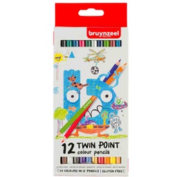 [60112001] Bruynzeel Colour Pencil TWIN Paint SET 12