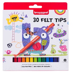 [60121230] Bruynzeel KIDS FELT TIPS SET 30