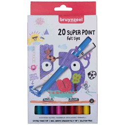 [60124120] Bruynzeel FELT TIPS SUPER Paint SET 20