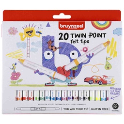 [60125020] Bruynzeel FELT TIPS TWIN Paint SET 20