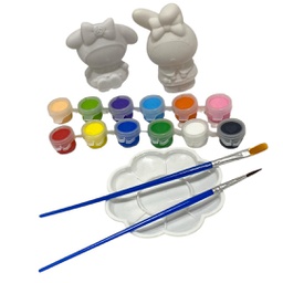 [N24892] مجسمات اشكال تلوين  + الوان + فرشة 