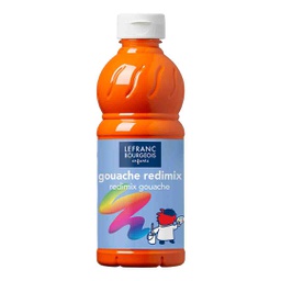 [188003] Lefranc &amp; Bourgeois education gouache redimix 500ML bottle BRILLIANT ORANGE