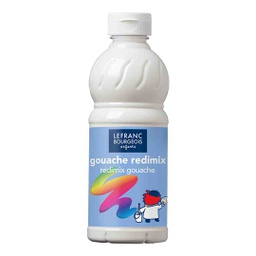 [188018] Lefranc &amp; Bourgeois education gouache redimix 500ML bottle WHITE