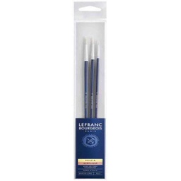 [300239] Lefranc &amp; Bourgeois fine brush synthetic round 2/6/10 long handle