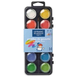 [8540] Lefranc &amp; Bourgeois 12 gouache tablets with brush 