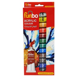 [FO-1212] الوان اكريلك 12 لون 12 مل Funbo