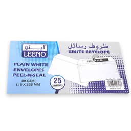 [AM-37190] ظرف ابيض 115*225 لينو 25 حبة