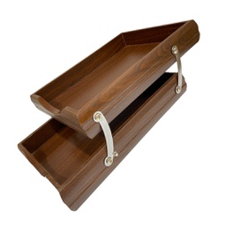 [BST1347] حامل ورق خشبي 2درج BST1347