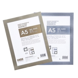 [UH00 6413] حافظة ورق مغناطيس ذهبي مقاس A5