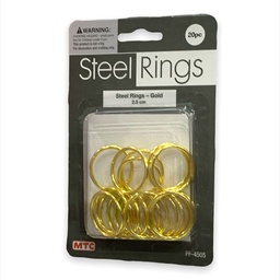[PF-4505] حلقات حديد ذهبي 2.50 سم 20 حبة