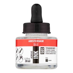 [17201050] Amsterdam acrylic color  INK 30ML TITANIUM WHITE