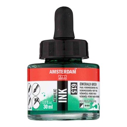 [17206150] Amsterdam acrylic color  INK 30ML EMERALD GREEN