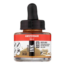 [17208030] Amsterdam acrylic color  INK 30ML DEEP GOLD