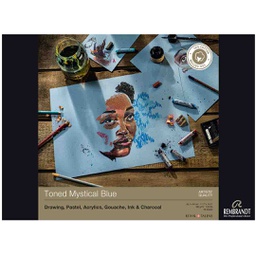 [93080031] كراسة رسم من رامبرانت   لون ازرق غامق خفيف , 180 g, 50 pages, FSC MIX